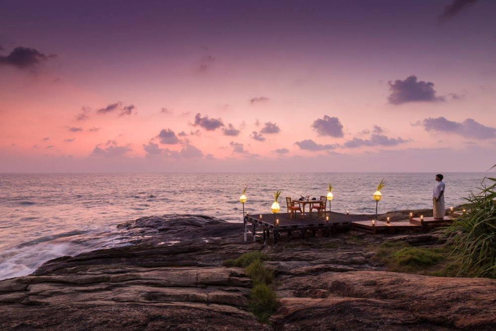 Romantisches Stranddinner, Saman Villas, Bentota, Sri Lanka Flitterwochen