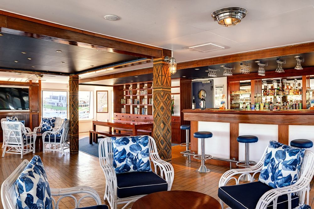 Lounge, Kreuzfahrtschiff Fiji Princess, Südsee Reisen, Ozeanien Reisen, Blue Lagoon Cruise