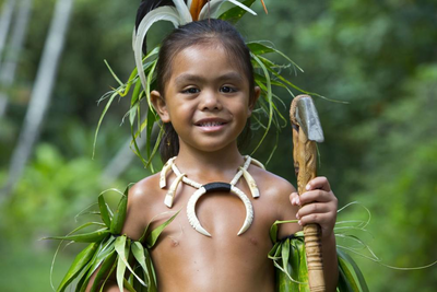 Polynesische Kultur, Südsee Hochzeitsreise, Junge