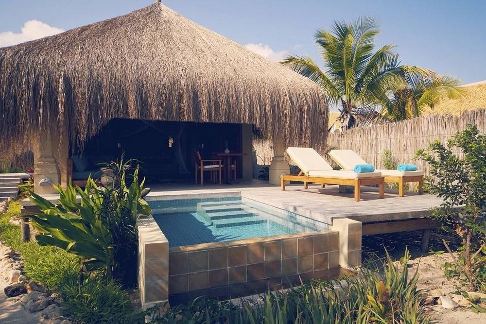 Privater Pool, Luxury Beach Villa, Azura Benguerra Island, Mosambik Flitterwochen