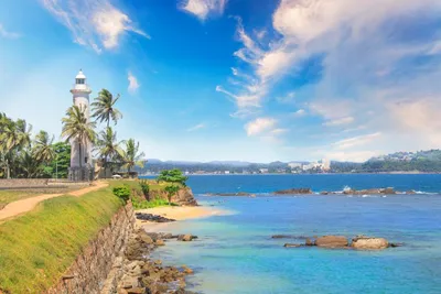 Leuchtturm in Galle, Sri Lanka Hochzeitsreise, Meer