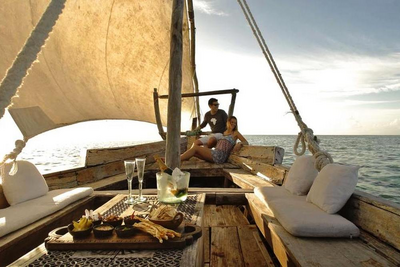 Segeln, Mnemba Island, Tansania Hochzeitsreise, Romantik