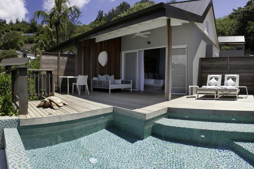 Privater Pool, CaranaBeach Hotel, Seychellen Flitterwochen