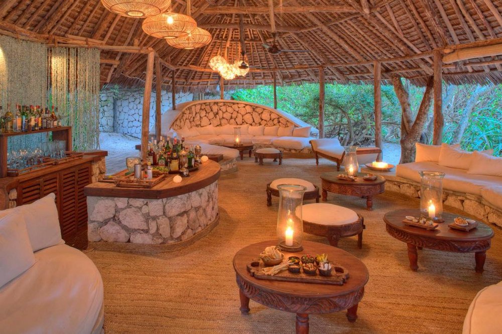 Lounge, andBeyond Mnemba Island, Tansania Flitterwochen