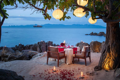 Blue Moon Dinner, Four Seasons Koh Samui, Thailand Hochzeitsreise