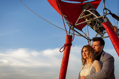 Ballonflug über der Serengeti, Tansania Hochzeitsreise, Romantik