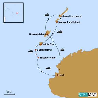 Reiseverlauf, Fiji Hochzeitskreuzfahrt, Flitterwochen