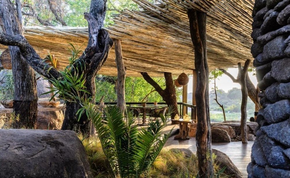 Terrasse, Singita Boulders Lodge, Südafrika Flitterwochen