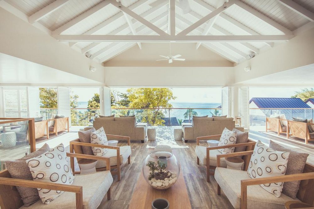 Lounge, CaranaBeach Hotel, Seychellen Flitterwochen