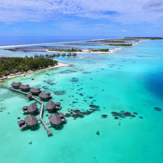 Panorama, Tikehau Pearl Beach Resort, Südsee Flitterwochen