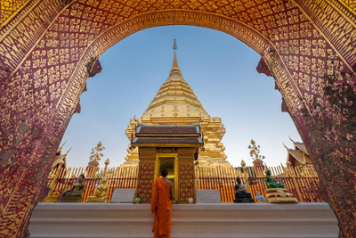 Wat Phra That Doi Suthep in Chiang Mai, Thailand Hochzeitsreise