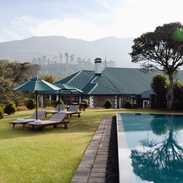 Garten, Pool, Tientsin Bungalow, Ceylon Tea Trails, Hatton, Sri Lanka Rundreise