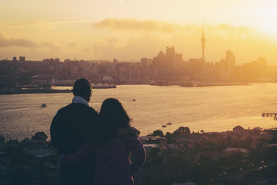 Blick auf Auckland, Neuseeland Hochzeitsreise
