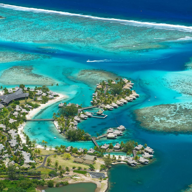 Panoramabild, InterContinental Moorea Resort & Spa, Südsee Flitterwochen