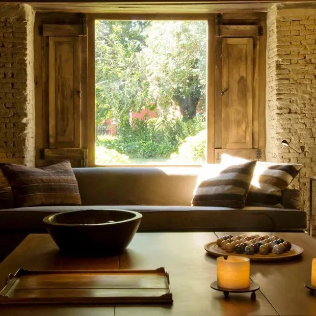 Wohnzimmer, Estancia La Bamba de Areco, Buenos Aires, Argentinien Flitterwochen